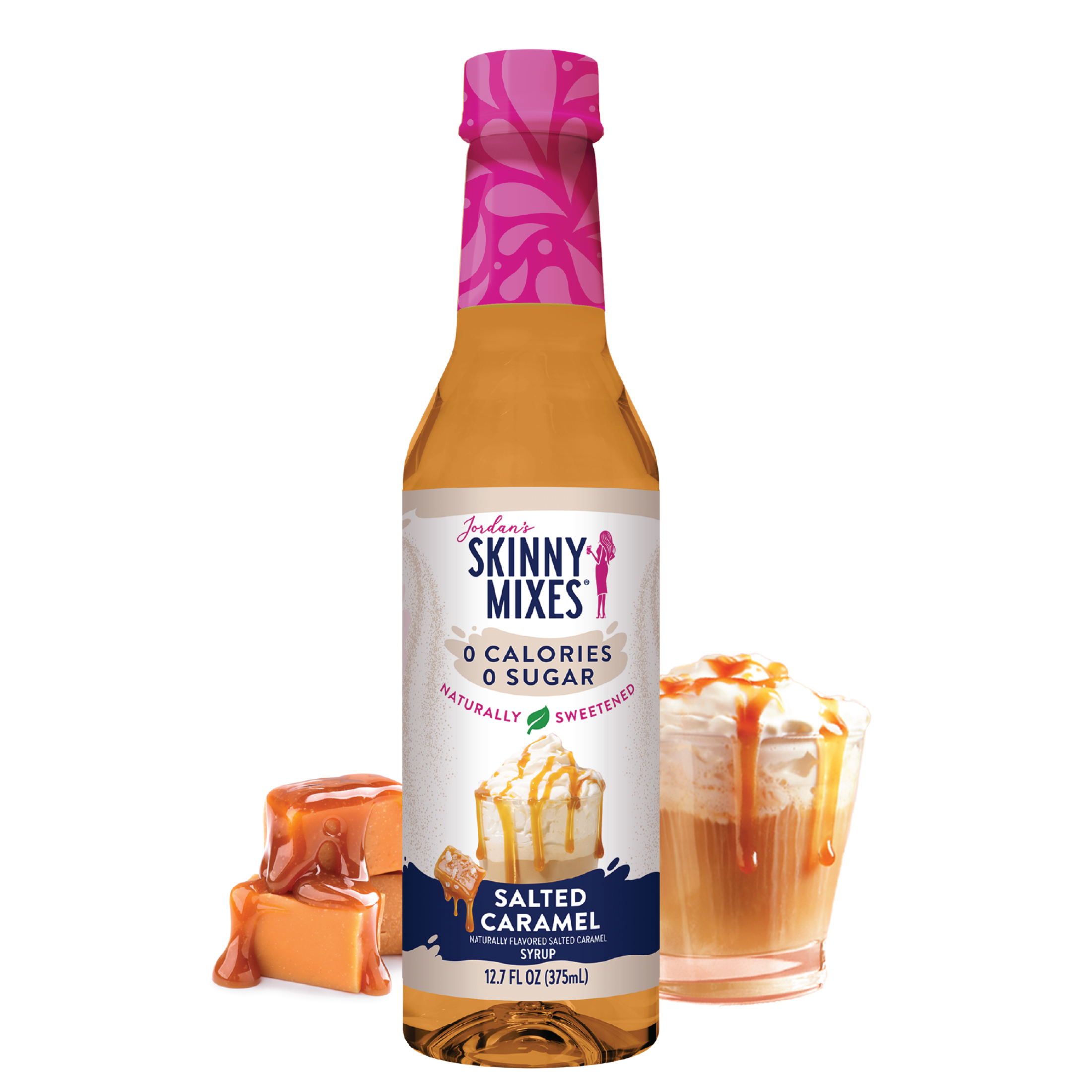 Naturally Sweetened Salted Caramel Syrup - 375ml – Skinny Mixes