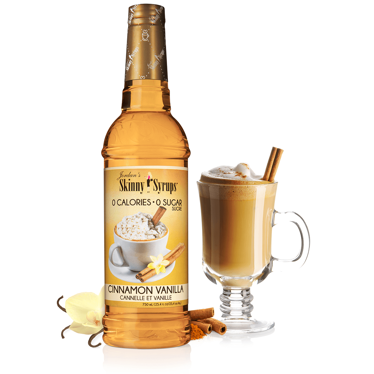 Sugar Free Cinnamon Vanilla  Syrup - Skinny Mixes